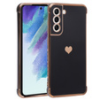 Case for Samsung Galaxy S21 FE, Electro heart, black