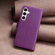 Flip case for Samsung Galaxy S23 FE, BINFEN Wallet, dark purple + 9H glass