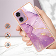 Protective Case for Motorola Moto G24 / G24 Power / G04, Marble Slim Case, purple