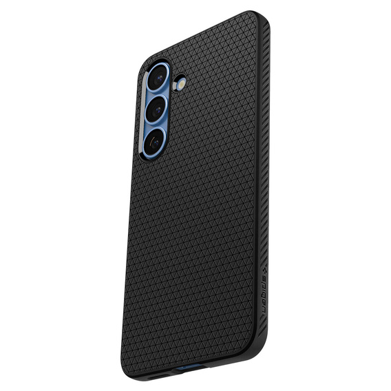 Spigen case for Samsung Galaxy S25+ Plus, Liquid Air, black + 9H Tempered Glass