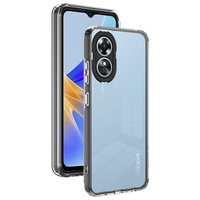 Case for Oppo A17, Fusion Hybrid, transparent / black
