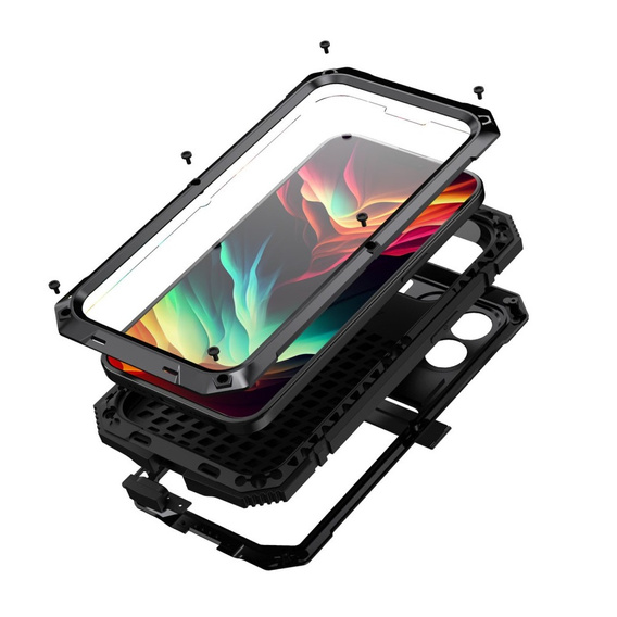 Case for iPhone 15 Pro Max, R-JUST, armoured, black