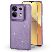 Case for Xiaomi Redmi Note 13 5G, Glittery Powder, purple + 9H tempered glass