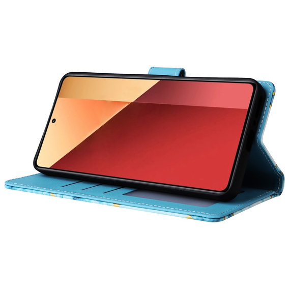 Flip case for Xiaomi Redmi Note 13 Pro 4G / Xiaomi Redmi Note 14S / Xiaomi Poco M6 Pro 4G, Wallet, Marble blue