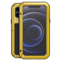 Love Mei Case for iPhone 12 Mini, armored with glass, yellow