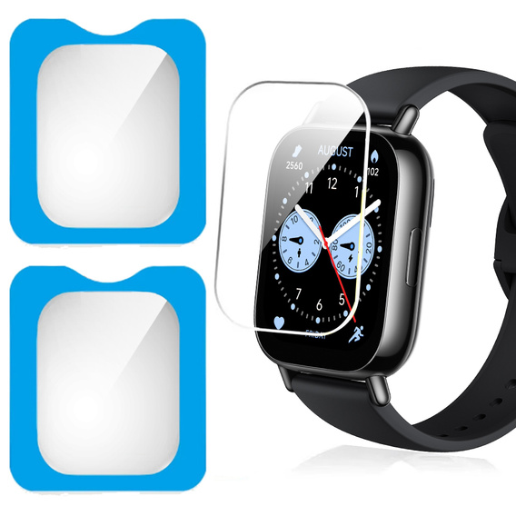 2x Tempered Glass with ERBORD mounting frame for Xiaomi Redmi Watch 5 Lite