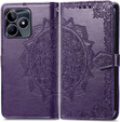 Flip case for Realme Note 50, Mandala, purple