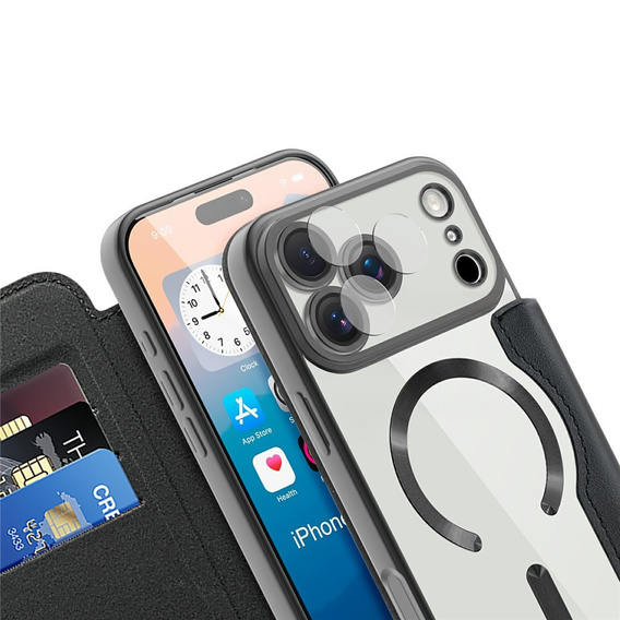 Wallet MagSafe RFID flip case with camera protection for iPhone 17 Pro Max