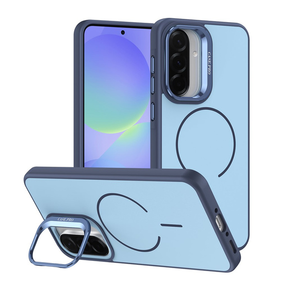 Skin-touch case with MagSafe stand for Samsung Galaxy A57 5G, blue