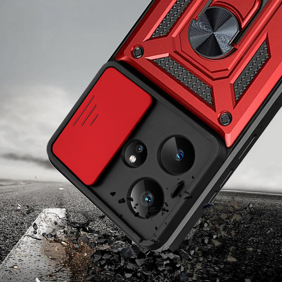 Case for Realme GT 7 / 7T, CamShield Slide, red