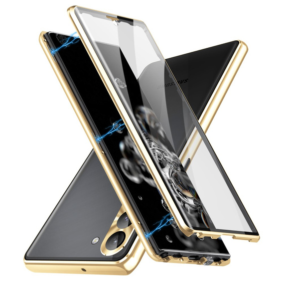Case for Samsung Galaxy S24, Magnetic Glass, gold