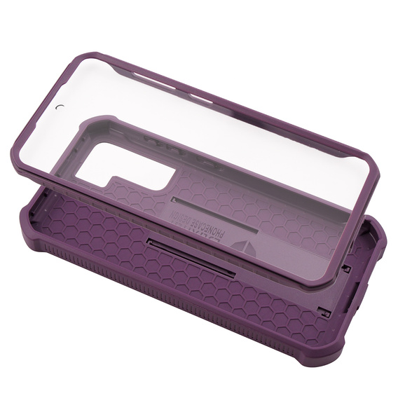 Armored case for Samsung Galaxy S21 FE, Dexnor Full Body, dark purple