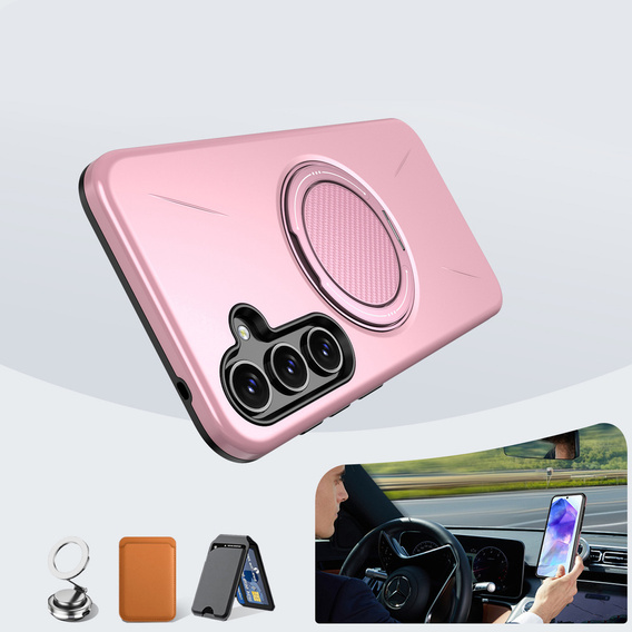 MagSafe case with stand for Samsung Galaxy A37 5G, pink