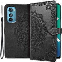 Flip case for Motorola Edge 30, Mandala, black