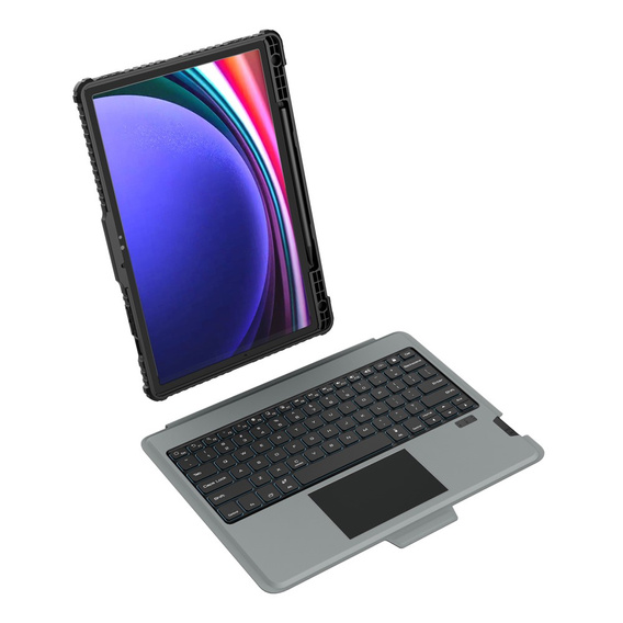 Case + keyboard Galaxy Tab S9+, NILLKIN Bumper Pen Slot, black