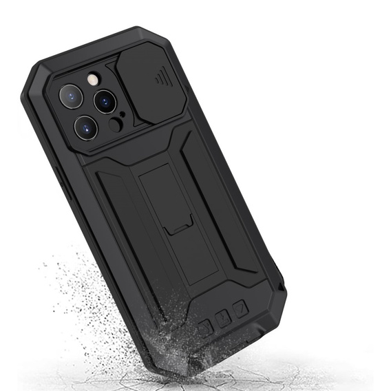 Case for iPhone 13 Pro, R-JUST CamShield Slide, armoured, black