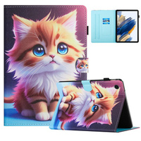 Case for Lenovo Tab M10 Plus TB-X606F, with flap, cat