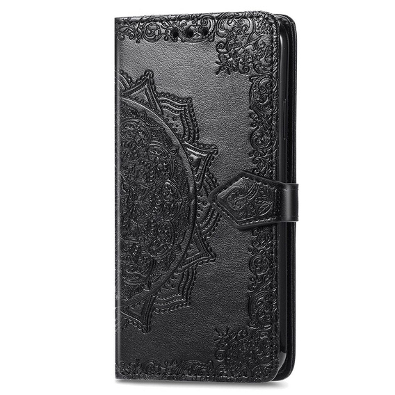 Flip case for Motorola Edge 30, Mandala, black