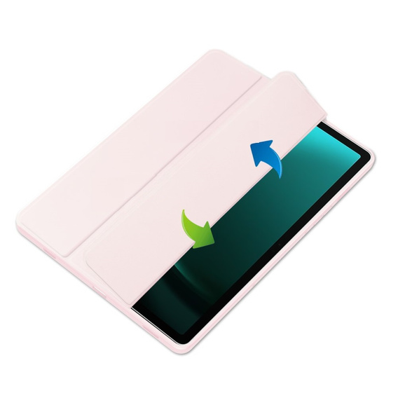 Case for Samsung Galaxy Tab S9 FE+ Plus, Smartcase Hybrid, with stylus space, pink