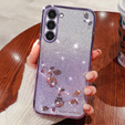 Case for Samsung Galaxy S23+ Plus Glitter Flower, purple