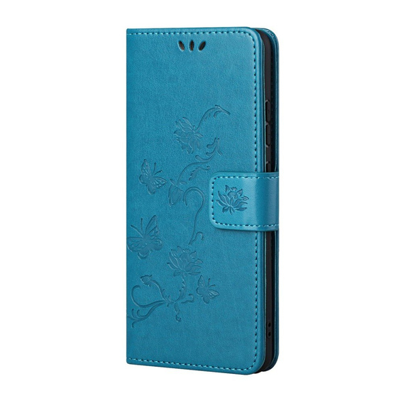 Flip case for Xiaomi Redmi Note 10 5G / Poco M3 Pro 4G/5G, Butterfly, blue