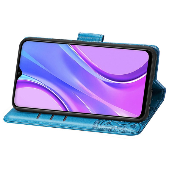 Flip case for Xiaomi Redmi 9, Butterfly, blue
