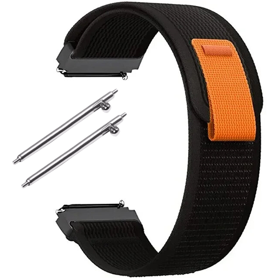 Nylon strap for Samsung Galaxy Watch Active 22mm, Black