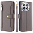 Flip case for OnePlus 12 5G, Wallet Zipper Pocket, grey