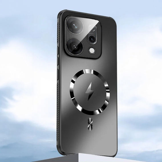 Case for Oppo Reno 14, for MagSafe, with camera protection, black