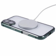 Magnetic Dual Glass MagSafe case for iPhone 16, green
