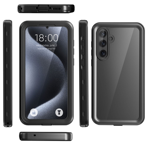 IP68 Waterproof Case for Samsung Galaxy A35 5G, Redpepper, black
