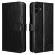 Flip case for Nothing CMF Phone 1, Crazy Horse Wallet, black