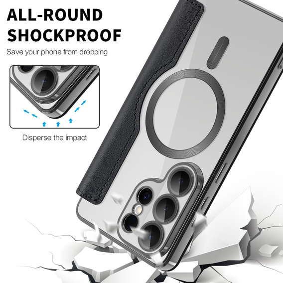 RFID Wallet MagSafe flip case with camera protection for Samsung Galaxy S26 Ultra