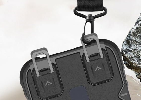 Case for iPhone Air, for MagSafe, armoured with stand, black