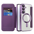 Flip case for Samsung Galaxy A56, RFID Wallet MagSafe CamShield, purple
