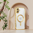 Case for iPhone 16, Electro MagSafe, gold + Screen Glass