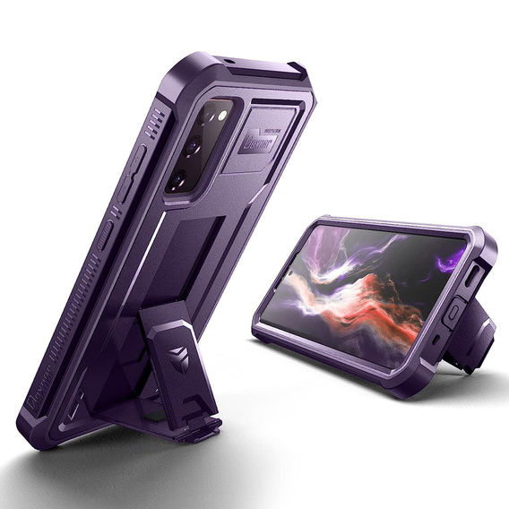 Armored case for Samsung Galaxy S20 FE, Dexnor Full Body, dark purple