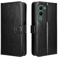 Flip case for Oppo A5 5G / A5m, Crazy Horse Wallet, black