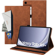 Case for Samsung Galaxy Tab A9+, Classic, with space for stylus, brown