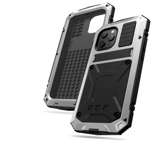 Armored case for iPhone 12 Pro Max, R-JUST, silver