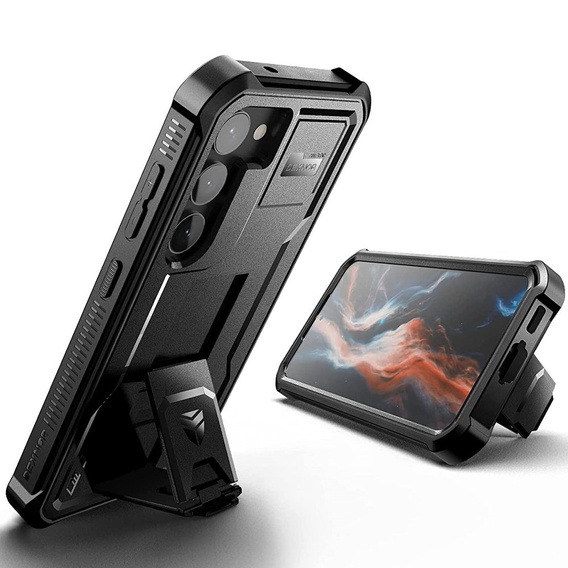 Armored case for Samsung Galaxy S23, Dexnor Full Body (Two Frames), black