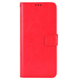 Flip case for Samsung Galaxy M35, Crazy Horse Wallet, red