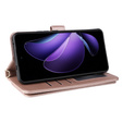 Crossbody Leather Wallet flip case for Oppo Reno 13F 5G, pink