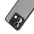 Silicone case for Xiaomi Redmi Note 13 Pro 5G, with camera protection, transparent / black + Tempered Glass 9H