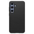 Spigen case for Samsung Galaxy S25+ Plus, Liquid Air, black + 9H Tempered Glass