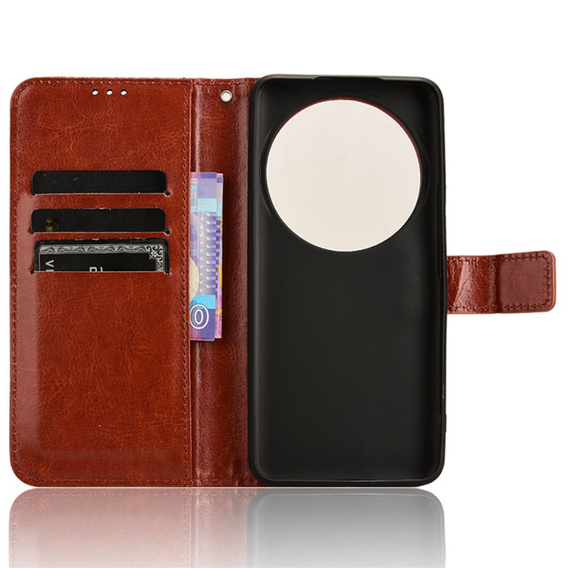Flip case for Xiaomi 14 Ultra, Crazy Horse Wallet, brown