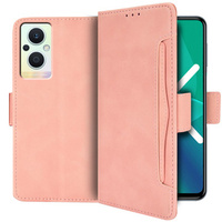 Flip case for Oppo Reno7 Lite 5G, Card Slot, pink