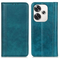 Flip case for Xiaomi Poco F6, Split Leather, green