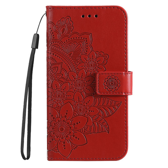 Flip case for Xiaomi Redmi Note 12 4G, Mandala Flower, red