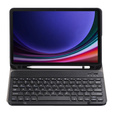 Case + keyboard Samsung Galaxy Tab S9, Leather Pen Slot, black